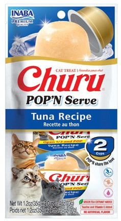 Inaba Churu POP'N Serve Tuna Recipe Cat Treat 2 pk
