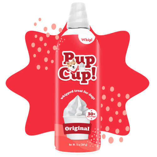 Pupcup Orginal Frozen Whipped Cream Treat for Dogs 13 oz