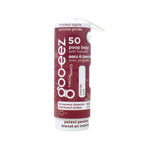 Goo-eez Throwaways Poop Bag Dispenser- Frosted Apple Scented 50 ct
