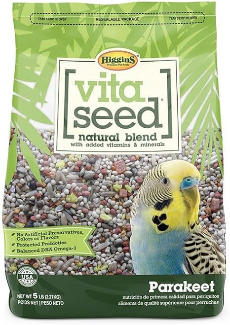 Higgins Vita Seed Natural Blend for Parakeets 5 lb