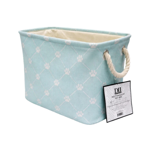 Kole Imports Teal Rectangle Pet Storage Bin 
