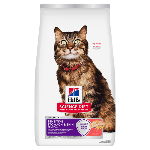 Hill's Science Diet Adult Sensitive Stomach & Skin Salmon & Brown Rice Recipe Cat Food