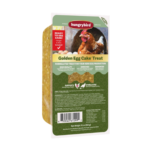 Backyard Specialty Pet Foods Hungrybird Golden Egg Treat Cake for Chickens 15 oz