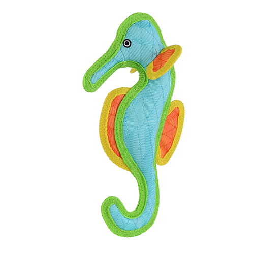 Vip DuraForce Blue Seahorse Durable Double Layered Dog Toy Medium/Large Dog