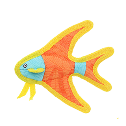 Vip DuraForce Orange Angelfish Durable Double Layered Dog Toy Small/Medium Dog