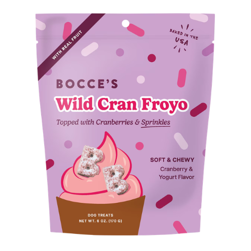 Bocce Wild Cran Froyo with Cranberries & Sprinkles Chewy Dog Treats 6 oz