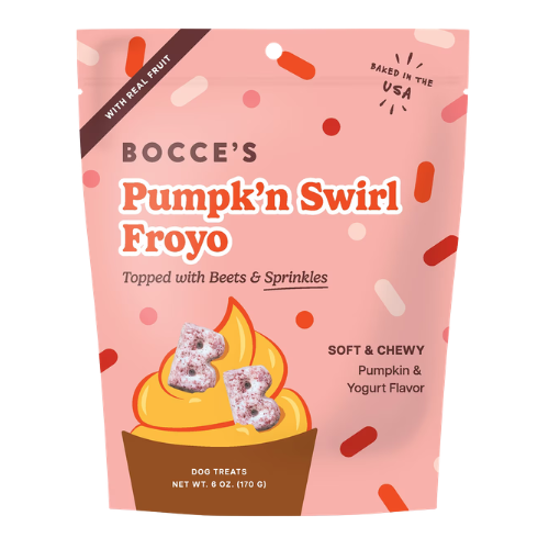 Bocce Pumpk'n Swirl Froyo with Beets & Sprinkles Chewy Dog Treats 6 oz