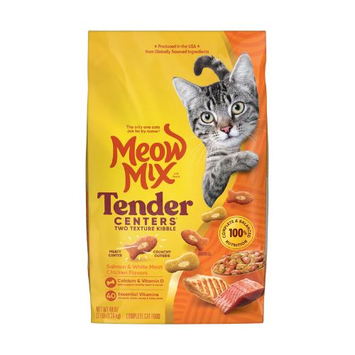 Meow Mix Tender Centers Salmon & White Meat Chicken Flavors Cat Food 20 lb