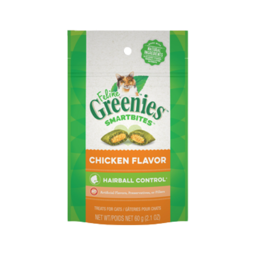 Greenies Smartbites Hairball Control Chicken Flavor Cat Treats 2.1 oz
