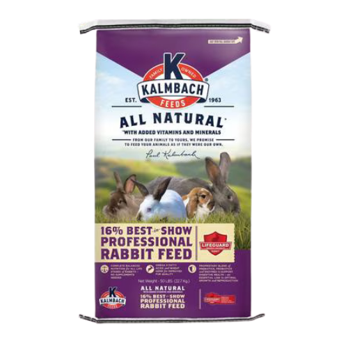 Kalmbach Feeds All Natural 16% Best-in-Show Professional Rabbit Feed 50 lb
