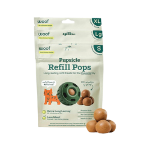 Woof Pupsicle Pops Refills Peanut Butter & Chicken Recipe Lickable Dog Treats