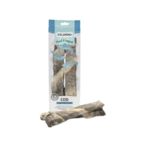 Icelandic+ Cod Skin Long 10 in Chew Sticks for Dogs 2 pk