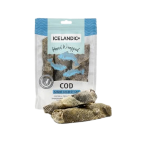 Icelandic+ Cod Skin Short  5 in Chew Sticks for Dogs 3 pk