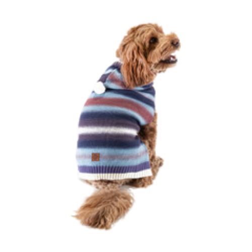 Pet Obsession Purple Space Dyed Hooded Pet Sweater