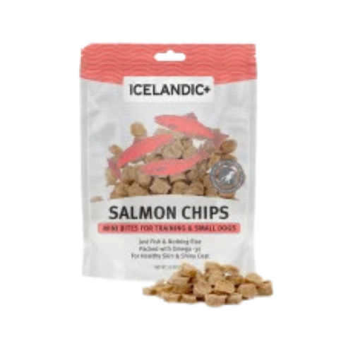 Icelandic+ Salmon Mini Fish Chips Dog Treats 2.5 oz