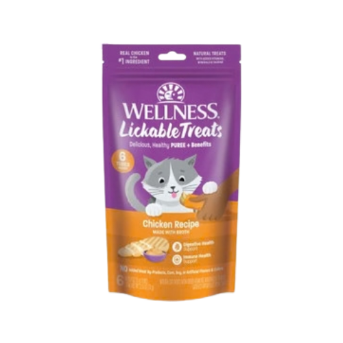 Wellness Lickable Cat Treats Chicken Recipe with Broth 2.5 oz