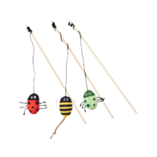 Spot Love Earth Insect Teaser Wand Cat Toy 