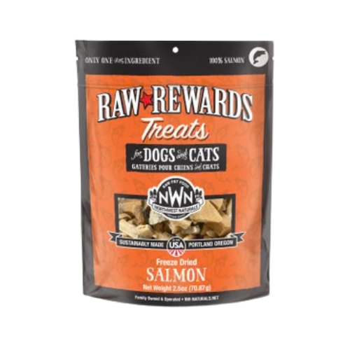 Northwest Naturals Raw Rewards Treats Freeze Dried Salmon for Dogs & Cats 2.5 oz