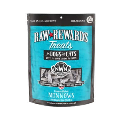Northwest Naturals Raw Rewards Treats Freeze Dried Minnows for Dogs & Cats 1 oz