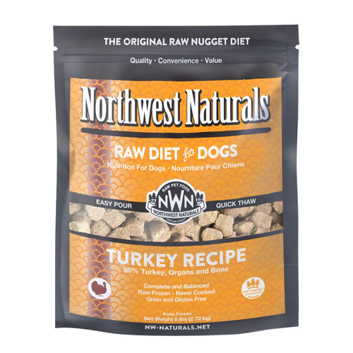 Northwest Naturals Frozen Raw Diet for Dogs- Turkey Nuggets Recipe 6 lb