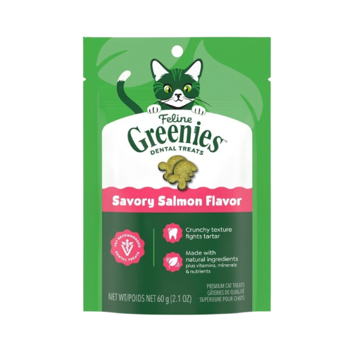 Greenies Feline Dental Treats Savory Salmon Flavor For Cats