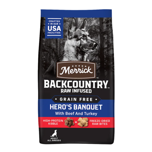 Merrick BackCountry Raw Infused Hero's Banquet Recipe Grain-Free Dry Dog Food 20 lb
