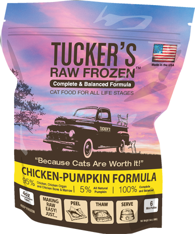 Tucker's Chicken & Pumpkin Raw Frozen Cat Food 24 oz
