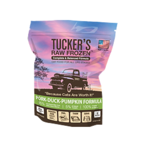 Tucker's Pork, Duck & Pumpkin Raw Frozen Cat Food 24 oz
