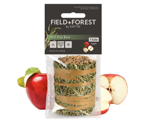 Kaytee Field + Forest Mini Hay Bale with Apples 3.5 oz