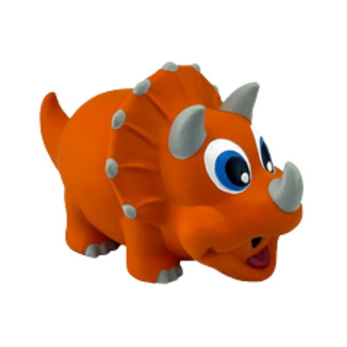 Petsport Naturflex Triceratops Latex Dog Toy 4 in
