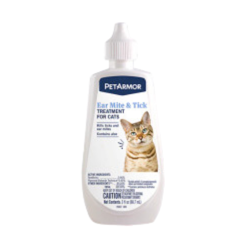 Petarmor Ear Mite & Tick Treatment for Cats 3 oz
