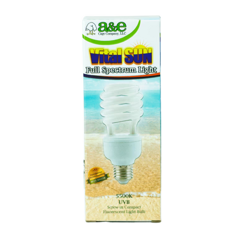A&E Vital Sun Full Spectrum UVA/UVB Compact Fluorescent Light Bulb, 5500K 23 watt 23 wt