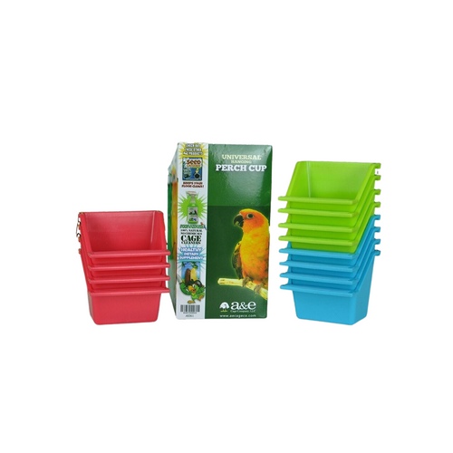 A&E Universal Food/Water Perch Cups, Assorted