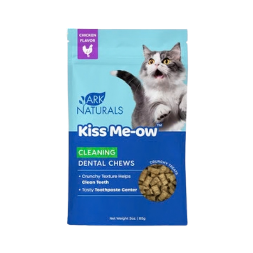 Ark Naturals Kiss Me-ow Cleaning Chicken Flavor Dental Chews for Cats 3 oz