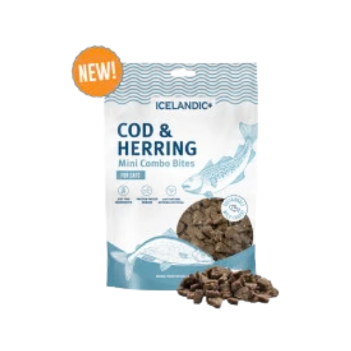 Icelandic+ Cod & Herring Mini Combo Bites Treats for Cats 