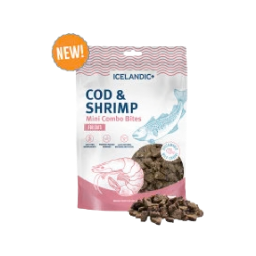 Icelandic+ Cod & Shrimp Mini Combo Bites Treats for Cats 
