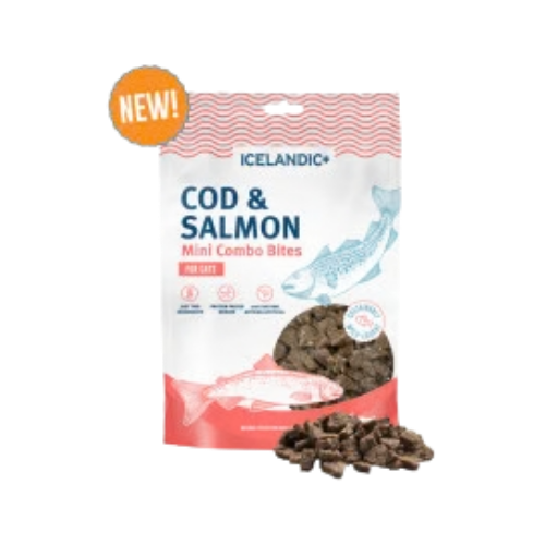 Icelandic+ Cod & Salmon Mini Combo Bites Treats for Cats 