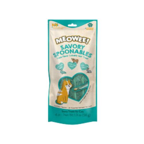 Meowee! Savory Spoonables Duck, Beef & Rabbit Lickable Cat Treats 4 ct