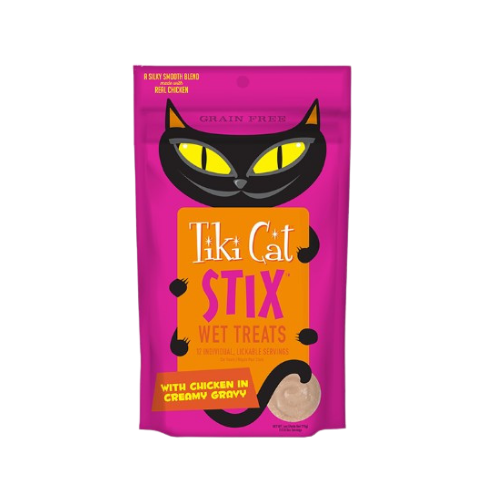 Tiki Cat Stix Chicken in Creamy Gravy Lickable Wet Cat Treats 3 oz