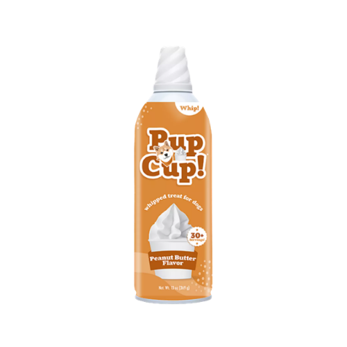 Pupcup Peanut Butter Flavor Frozen Whipped Cream Treat for Dogs 13 oz