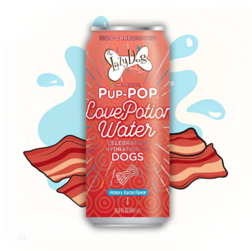 Lazy Dog Pup-POP Love Potion Water Hickory Bacon Flavor for Dogs 15.5 oz