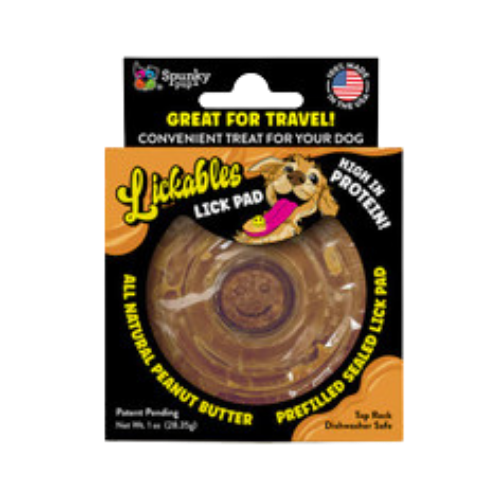 Spunky Pup Lickables Prefilled Peanut Butter Dog Lick Pad 