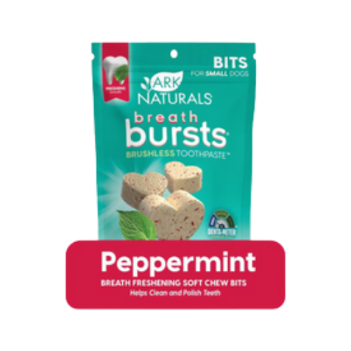 Ark Naturals Breath Bursts Peppermint Sticks Medium/Large Dental Dog Treats 6 oz