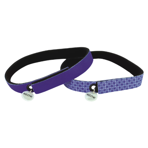 Coastal Pet Products ElastaCat FlexFit Cat Collar- Tiles & Navy 2 pk