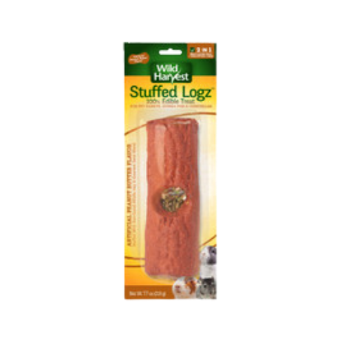 Wild Harvest Stuffed Logz Edible Small Animal Treat- Peanut Butter Flavor 7.7 oz