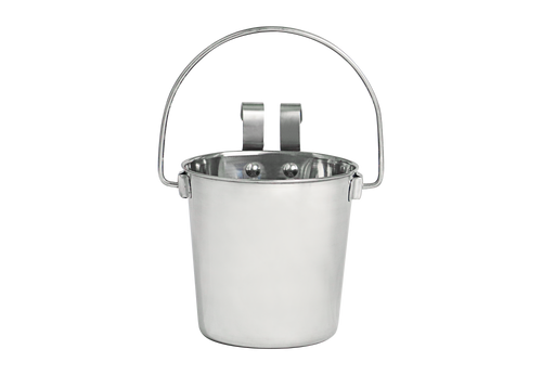Incredipet Stainless Steel Bucket With Hooks 2 qt