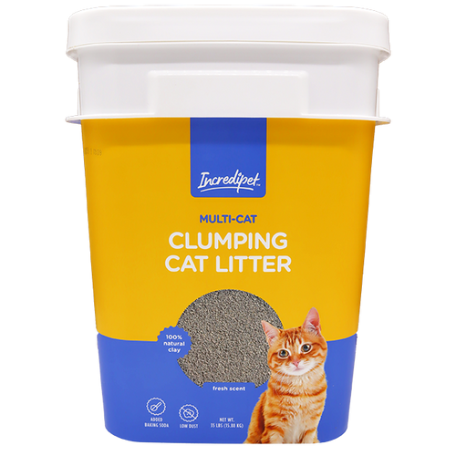 Incredipet Multi-Cat Clumping Cat Litter Pail 35 lb