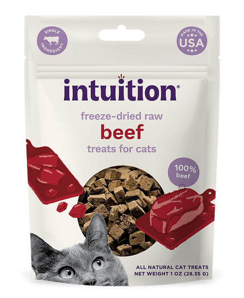 Intuition Freeze-Dried Raw Beef Treats for Cats 1 oz