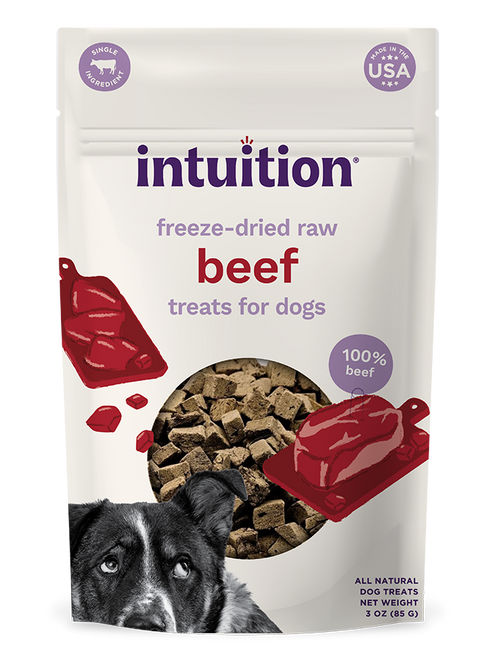 Intuition Freeze-Dried Raw Beef Treats for Dogs 3 oz