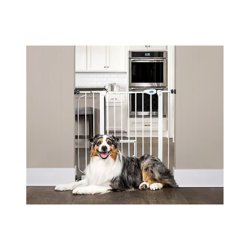 Carlson Extra Wide Walk-Thru Gate with Pet Door 